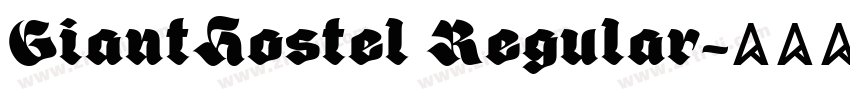 GiantHostel Regular字体转换